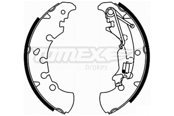 Obrázok Sada brzdových čeľustí TOMEX Brakes  TX2184